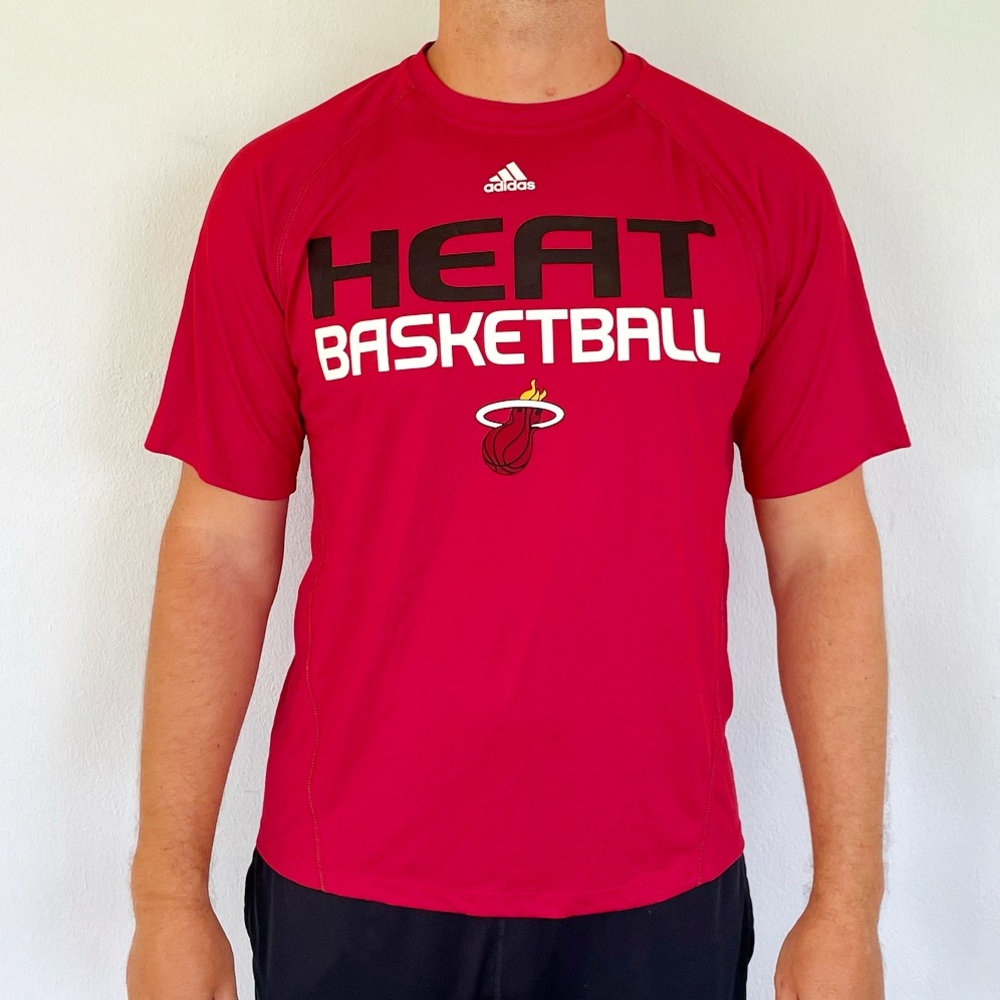 Adidas men’s Miami Heat climalite basketball tee size small